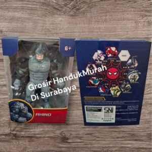 Top Gear ZD Infinite Action Figure S Spiderverse Rhino 10CM - Biru / Abu-Abu.ORIGINAL & SEGEL
